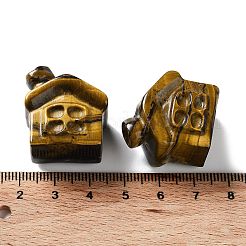 Figurine di case curative intagliate in occhio di tigre naturale&nbsp;DJEW-P015-01D