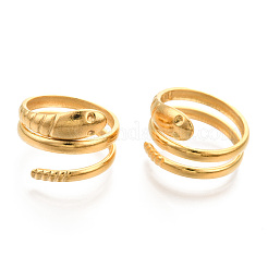 Anillos de torsión de serpiente de acero inoxidable 304 con recubrimiento iónico (IP)&nbsp;RJEW-N038-114LG