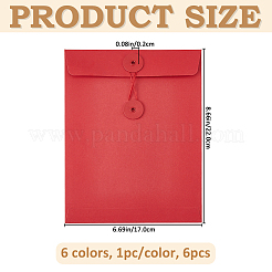 6 cartella portadocumenti con busta di carta a 6 colori&nbsp;AJEW-FH0007-81B