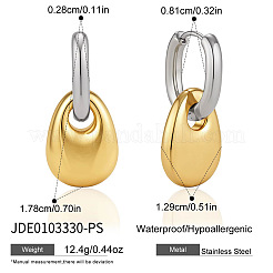 Pendientes colgantes de aro de acero inoxidable 304 para mujer&nbsp;WG157E2-01