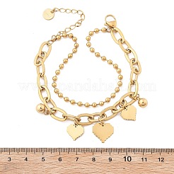 Bracciali multifilo in acciaio inossidabile 304&nbsp;BJEW-C089-08G
