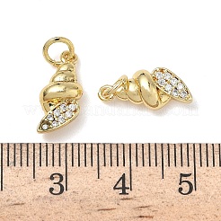 Breloques en laiton zircon cubique transparent&nbsp;KK-L253-23G-01