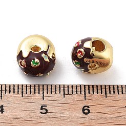 Donutständer aus Messing mit Emailleperlen&nbsp;KK-G512-03G-01