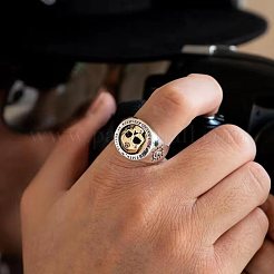 Retro-Fingerringe aus Legierung für Männer&nbsp;WGBD042-01