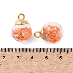 Pendentifs ronds en verre&nbsp;GLAA-P063-01G-11