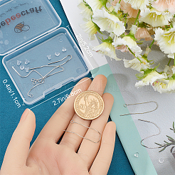 3 paire de clous d'oreilles en argent sterling plaqué rhodium anti-ternissement&nbsp;STER-BBC0006-73B
