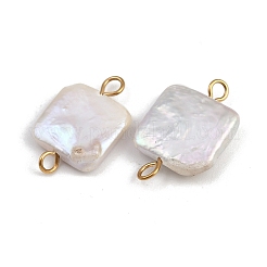 Natürliche Süßwasserperle Keshi Perle quadratische Anschluss-Charms&nbsp;STAS-D378-10G