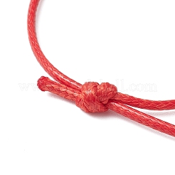 Fabrication de bracelet ajustable en cordon polyester ciré&nbsp;AJEW-JB01313-01