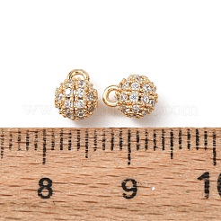 Ciondoli in ottone zirconi chiari micro pavé&nbsp;KK-T082-05G