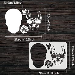 Plantillas de plantillas de pintura de dibujo reutilizables de plástico&nbsp;DIY-WH0202-330
