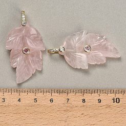 Colgantes naturales de cuarzo rosa&nbsp;G-K372-06G-A05