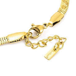 Ionenplattierung (IP) 304 Edelstahl Fischgrätenkettenarmbänder für Frauen&nbsp;BJEW-A013-02B-G