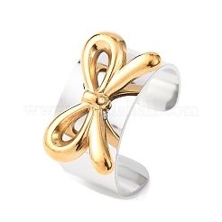 Anelli aperti con polsino in acciaio inossidabile 304&nbsp;RJEW-H266-01GP-02
