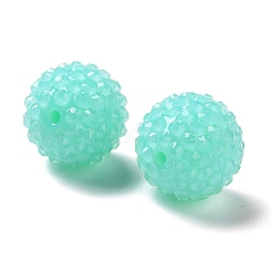 Stämmig Rhinestone Harz Kaugummi Kugel Perlen&nbsp;RESI-S259-A04