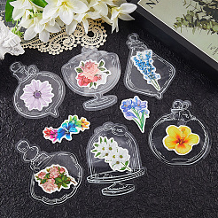 Cartoon-Blumenpapier-Aufkleber-Etikettensatz&nbsp;DIY-SC0031-01