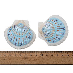 Colgantes grandes de concha natural estampada&nbsp;SH-CBA93AD-19E