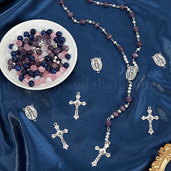 DIY Rosenkranz Perlenketten Herstellungssets&nbsp;DIY-SC0031-63