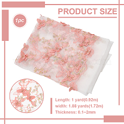 Polyester-Stickerei-Schmetterlings-Blumenstoff&nbsp;SENE-WH0003-52