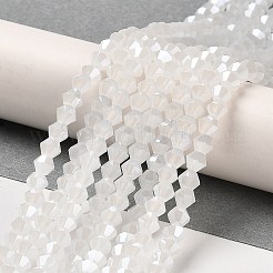 Perle imitazione giada vetro placca fili&nbsp;GLAA-F029-J4mm-C06