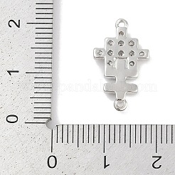 Messing klare Zirkonia Kreuz Verbindungsstück Charms&nbsp;KK-Q028-33P
