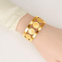 Élégants bracelets manchettes en acier inoxydable 304&nbsp;CK0580-2