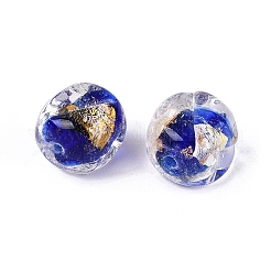 Handgefertigte Gold-und Silberfolie Glasperlen&nbsp;FOIL-Q003-01C