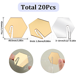 Dijes de espejo acrílico para copas de vino&nbsp;AJEW-SC0002-53C-01