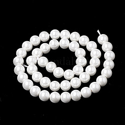 Chapelets de perles en verre nacré&nbsp;LS-BSHE-S301-8mm-04-1