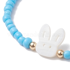 Bracelets extensibles en perles de verre&nbsp;BJEW-MZ00126-04