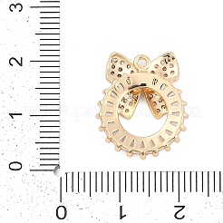 Laiton zircone cubique avec pendentifs en verre&nbsp;KK-Q026-23G