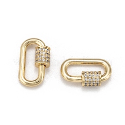 Charmes de verrouillage de mousqueton à vis de zircone cubique micro pave&nbsp;LS-ZIRC-G160-22G