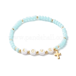 Cuentas de vidrio estirar brazaletes conjuntos&nbsp;BJEW-JB06575-03