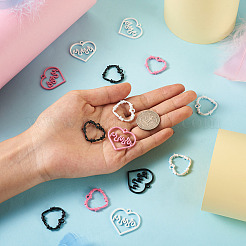 24 Stück 6 Stile Sprühlackierte Anhänger aus Zinklegierung&nbsp;FIND-PJ0001-23