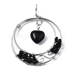 Natürlichen Obsidian große Anhänger&nbsp;G-Q997-001B