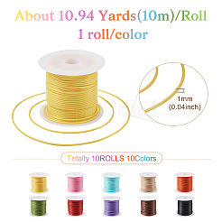 10 Rolle 10 Farben gewachste Polyesterschnüre&nbsp;YC-TA0001-04