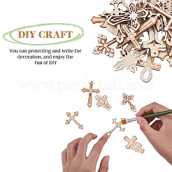 50pcs pendentifs en bois&nbsp;WOOD-CJ0001-36
