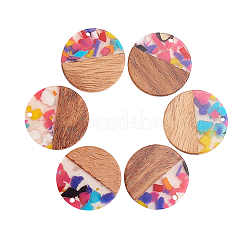 Colgantes de resina y madera de nogal&nbsp;RESI-CJ0001-203