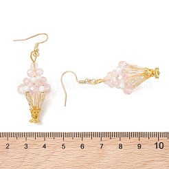 Boucles d'oreilles avec pendentif en verre&nbsp;EJEW-MZ00713-02