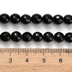 Natürliche schwarze Turmalin Perlen Stränge&nbsp;G-H329-D02-6mm
