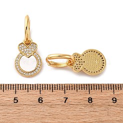 Pendientes de aro con micropavé de latón y circonitas cúbicas&nbsp;KK-D363-11B-G