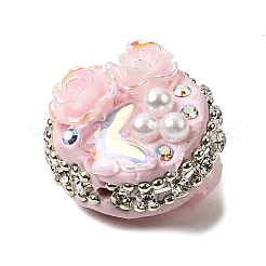 Handgemachte Fimo-Perlen Strass&nbsp;CLAY-Z005-03A
