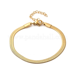 Pulsera de cadena de espiga de acero inoxidable 304 para hombres y mujeres&nbsp;BJEW-D450-01G-02