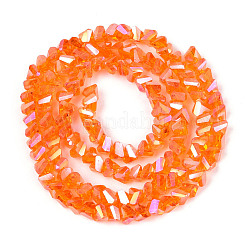 Chapelets de perles en verre transparent électrolytique&nbsp;LS-GLAA-N021-4mm-09