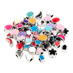 70pcs 7 Arten UV-Beschichtung europäische Acrylperlen&nbsp;OACR-LS0001-05