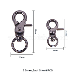 Zinklegierung Schwenkkarabiner Spangen&nbsp;PALLOY-PH0012-69B