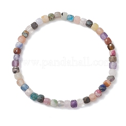 Braccialetti elastici con perline di pietre preziose miste naturali per le donne&nbsp;BJEW-JB13335