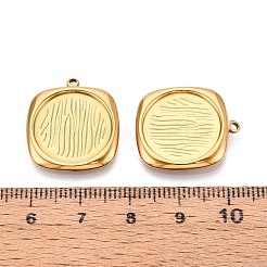 Cabochon-Fassungen für Anhänger aus Edelstahl 304&nbsp;STAS-T067-18G