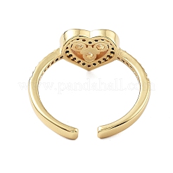 Manschettenringe aus Messing mit Mikropavé-Zirkonia für Damen&nbsp;LS-RJEW-U031-02G