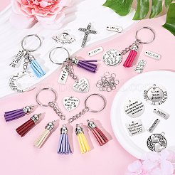 DIY Schlüsselanhänger-Sets aus Legierungsanhängern&nbsp;DIY-YW0011-42
