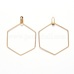 Pendenti in filo di acciaio inossidabile 304 con placcatura sotto vuoto pvd&nbsp;X-STAS-S103-14G